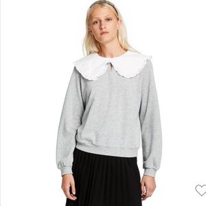 NWT Sandy Liang x Target oversized collared sweatshirt size S